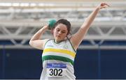 18 February 2017; Nicole Kehoe-Dowling of St Abbans A.C. competing in the Women's Shot Putt during the Irish Life Health National Senior Indoor Championships at the Sport Ireland National Indoor Arena in Abbotstown, Dublin. Photo by Brendan Moran/Sportsfile