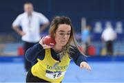 18 February 2017; Sinead Keon of Loughrea A.C. competing in the Women's Shot Putt during the Irish Life Health National Senior Indoor Championships at the Sport Ireland National Indoor Arena in Abbotstown, Dublin. Photo by Brendan Moran/Sportsfile