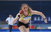 18 February 2017; Roisin Howard of Bandon A.C. competing in the Women's Shot Putt during the Irish Life Health National Senior Indoor Championships at the Sport Ireland National Indoor Arena in Abbotstown, Dublin. Photo by Brendan Moran/Sportsfile