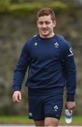 21 February 2017; Paddy Jackson of Ireland arrives prior to squad training at Carton House in Maynooth, Co Kildare. Photo by Seb Daly/Sportsfile