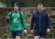 21 February 2017; Conor Murray, left, and Jack McGrath of Ireland arrive prior to squad training at Carton House in Maynooth, Co Kildare. Photo by Seb Daly/Sportsfile