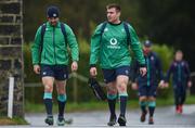 21 February 2017; Rob Kearney, left, and Niall Scannell of Ireland arrive prior to squad training at Carton House in Maynooth, Co Kildare. Photo by Seb Daly/Sportsfile