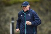21 February 2017; Ireland head coach Joe Schmidt arrives prior to squad training at Carton House in Maynooth, Co Kildare. Photo by Seb Daly/Sportsfile