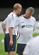 26 July 2011; Airtricity League XI manager Damien Richardson speaking with James McClean during a squad training session ahead of the upcoming Dublin Super Cup which begins on Saturday. Airtricity League XI Squad Training, Richmond Park, Inchicore, Dublin. Picture credit: Brendan Moran / SPORTSFILE