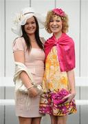 27 July 2011; Annemarie Ryan, from Murroe, Co. Limerick, and Emer Prenidiville, from Moyvanne, Co. Kerry, during day 3 of the Galway Racing Festival 2011, Ballybrit, Galway. Picture credit: Diarmuid Greene / SPORTSFILE