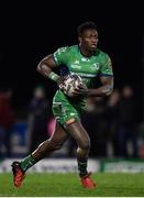 18 February 2017; Niyi Adeolokun of Connacht during the Guinness PRO12 Round 15 match between Connacht and Newport Gwent Dragons at the Sportsground in Galway. Photo by Ramsey Cardy/Sportsfile