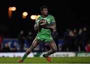18 February 2017; Niyi Adeolokun of Connacht during the Guinness PRO12 Round 15 match between Connacht and Newport Gwent Dragons at the Sportsground in Galway. Photo by Ramsey Cardy/Sportsfile