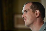 21 February 2017; Devin Toner of Ireland speaking during press conference at Carton House in Maynooth, Co Kildare. Photo by Seb Daly/Sportsfile