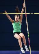 19 February 2017; Ciara Hickey, Blarney/Inniscara AC, Co Cork, competes in the Women's Pole Vault Final during the Irish Life Health National Senior Indoor Championships at the Sport Ireland National Indoor Arena in Abbotstown, Dublin. Photo by Brendan Moran/Sportsfile
