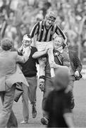 5 September 1982; Richie Power of Kilkenny is carried off the field after the Cork v Kilkenny, All Ireland Hurling Final, Croke Park, Dublin. Picture credit; Ray McManus/SPORTSFILE