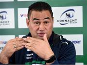 22 February 2017; Connacht head coach Pat Lam during a squad press conference at Sportsground in Galway. Photo by Matt Browne/Sportsfile