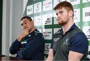 22 February 2017; Sean O'Brien, right, with Connacht head coach Pat Lam during a squad press conference at Sportsground in Galway. Photo by Matt Browne/Sportsfile
