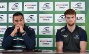 22 February 2017; Sean O'Brien, right, with Connacht head coach Pat Lam during a squad press conference at Sportsground in Galway. Photo by Matt Browne/Sportsfile