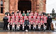 22 February 2017; The Derry City squad and management staff. Derry City Squad Portraits 2017. The Guildhall, Derry. Photo by Oliver McVeigh/Sportsfile