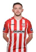 22 February 2017; Dean Jarvis of Derry City. Derry City Squad Portraits 2017. The Guildhall (Town Hall), Derry Photo by Oliver McVeigh/Sportsfile
