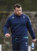 23 February 2017; Cian Healy of Ireland arrives prior to squad training at Carton House in Maynooth, Co Kildare. Photo by Seb Daly/Sportsfile