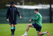 23 February 2017; Ireland head coach Joe Schmidt, left, in conversation with Conor Murray during squad training at Carton House in Maynooth, Co Kildare. Photo by Seb Daly/Sportsfile