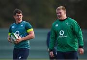 23 February 2017; Ian Keatley, left, and John Ryan of Ireland during squad training at Carton House in Maynooth, Co Kildare. Photo by Seb Daly/Sportsfile