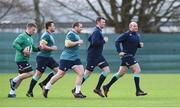 23 February 2017; Ireland captain Rory Best, right, with team-mates, from left, Sean O'Brien, CJ Stander, Jack McGrath, and Peter O'Mahony during squad training at Carton House in Maynooth, Co Kildare. Photo by Matt Browne/Sportsfile