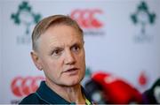 23 February 2017; Ireland head coach Joe Schmidt speaking during a press conference at Carton House in Maynooth, Co Kildare. Photo by Seb Daly/Sportsfile