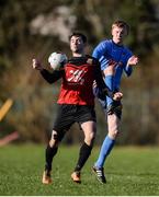 23 February 2017; Daniel Pender of University College Cork in action against Liam Scales of University College Dublin during the IUFU Collingwood Cup Final match between University College Cork and University College Dublin at Maynooth University, Maynooth, Co. Kildare. Photo by Eóin Noonan/Sportsfile