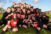 23 February 2017; University College Cork players celebrate after the IUFU Collingwood Cup Final match between University College Cork and University College Dublin at Maynooth University, Maynooth, Co. Kildare. Photo by Eóin Noonan/Sportsfile