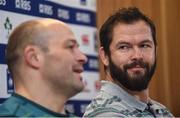 24 February 2017; Ireland defence coach Andy Farrell, right, with Rory Best of Ireland during a press conference at the Aviva Stadium in Dublin. Photo by David Fitzgerald/Sportsfile
