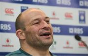 24 February 2017; Rory Best of Ireland during a press conference at the Aviva Stadium in Dublin. Photo by David Fitzgerald/Sportsfile