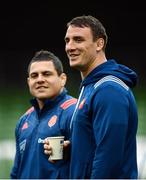 24 February 2017; Louis Picamoles of France during the captain's run at the Aviva Stadium in Dublin. Photo by Ramsey Cardy/Sportsfile