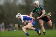 24 February 2017; Aaron Gillane of Mary Immaculate College Limerick in action against Barry O'Connell of Limerick IT during the Independent.ie HE GAA Fitzgibbon Cup semi-final match between Mary Immaculate College Limerick and Limerick IT at Dangan, in Galway. Photo by Piaras Ó Mídheach/Sportsfile