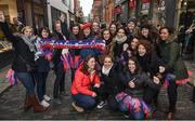 24 February 2017; France supporters from Paris enjoying the build up prior to the RBS Six Nations Rugby Championship match between Ireland and France at Temple Bar in Dublin. Photo by David Fitzgerald/Sportsfile