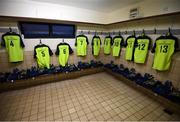 24 February 2017; A general view of the Leinster changing room prior to the Guinness PRO12 Round 16 match between Newport Gwent Dragons and Leinster at Rodney Parade in Newport, Wales. Photo by Stephen McCarthy/Sportsfile