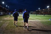 24 February 2017; Leinster players walk the pitch ahead of the Guinness PRO12 Round 16 match between Newport Gwent Dragons and Leinster at Rodney Parade in Newport, Wales. Photo by Stephen McCarthy/Sportsfile