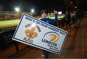 24 February 2017; Leinster supporter Ronan McNamara, from Portlaoise RFC, before the Guinness PRO12 Round 16 match between Newport Gwent Dragons and Leinster at Rodney Parade in Newport, Wales. Photo by Stephen McCarthy/Sportsfile