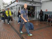 29 July 2011; Daniel Majstorovic, Glasgow Celtic, pictured on his arrival at Dublin Airport ahead of this weekend's Dublin Super Cup. Dublin Airport, Dublin. Picture credit: Oliver McVeigh / SPORTSFILE