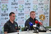 29 July 2011; Neil Lennon, right, Glasgow Celtic manager, with Scott Brown during a press conference ahead of the Dublin Super Cup. Aviva Stadium, Lansdowne Road, Dublin. Picture credit: David Maher / SPORTSFILE
