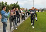 29 July 2011; Glasgow Celtic manager Neil Lennon arrives for squad training ahead of the Dublin Super Cup. Gannon Park, Malahide, Co. Dublin. Picture credit: Oliver McVeigh / SPORTSFILE
