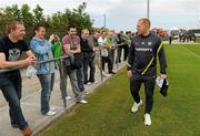 29 July 2011; Glasgow Celtic manager Neil Lennon arrives for squad training ahead of the Dublin Super Cup. Gannon Park, Malahide, Co. Dublin. Picture credit: Oliver McVeigh / SPORTSFILE