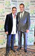 29 July 2011; Former World Boxing Champion Bernard Dunne with Glasgow Celtic player Anthony Stokes in attendance at the Dublin Super Cup Launch Party. Cafe en Seine, Dawson St, Dublin. Picture credit: Brendan Moran / SPORTSFILE