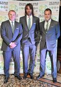 29 July 2011; Glasgow Celtic manager Neil Lennon with players Georgios Samaras and Anthony Stokes in attendance at the Dublin Super Cup Launch Party. Cafe en Seine, Dawson St, Dublin. Picture credit: Brendan Moran / SPORTSFILE