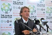 30 July 2011; Manchester City manager Roberto Mancini during a post match press conference. Dublin Super Cup, Post Match Press Conference, Airtricity League XI v Manchester City, Aviva Stadium, Lansdowne Road, Dublin. Picture credit: David Maher / SPORTSFILE