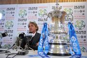 30 July 2011; Manchester City manager Roberto Mancini during a post match press conference. Dublin Super Cup, Post Match Press Conference, Airtricity League XI v Manchester City, Aviva Stadium, Lansdowne Road, Dublin. Picture credit: David Maher / SPORTSFILE
