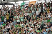 30 July 2011; Glasgow Celtic FC, supporters cheer on their team. Dublin Super Cup, Inter Milan v Glasgow Celtic FC, Aviva Stadium, Lansdowne Road, Dublin. Picture credit: David Maher / SPORTSFILE