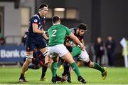 24 February 2017; Romain Buros of France is tackled by Tadgh McElroy of Ireland during the RBS U20 Six Nations Rugby Championship match between Ireland and France at Donnybrook Stadium in Dublin. Photo by Ramsey Cardy/Sportsfile