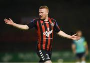 24 February 2017; Lorcan Fitzgerald of Bohemians reacts after a decision is given against him during the SSE Airtricity League Premier Division match between Bohemians and Derry City at Dalymount Park, in Dublin. Photo by Seb Daly/Sportsfile