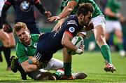 24 February 2017; Arthur Retiere of France is tackled by Jonny Stewart of Ireland during the RBS U20 Six Nations Rugby Championship match between Ireland and France at Donnybrook Stadium in Dublin. Photo by Ramsey Cardy/Sportsfile