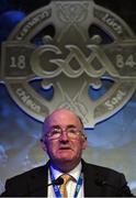 24 February 2017; John Horan, almost in tears after he was elected with 144 votes as Uachtarán-Tofa during the 2017 GAA Annual Congress at Croke Park, in Dublin. Photo by Ray McManus/Sportsfile