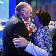 24 February 2017; John Horan is congratulated by his wife Paula, after he was elected with 144 votes as Uachtarán-Tofa during the 2017 GAA Annual Congress at Croke Park, in Dublin. Photo by Ray McManus/Sportsfile