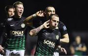 24 February 2017; Gary McCabe of Bray Wanderers celebrates after scoring his side's second goal during the SSE Airtricity League Premier Division match between St Patrick's Athletic and Bray Wanderers at Richmond Park in Dublin. Photo by David Fitzgerald/Sportsfile