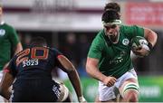 24 February 2017; Paul Boyle of Ireland in action against Cameron Woki of France during the RBS U20 Six Nations Rugby Championship match between Ireland and France at Donnybrook Stadium, in Donnybrook, Dublin. Photo by Brendan Moran/Sportsfile
